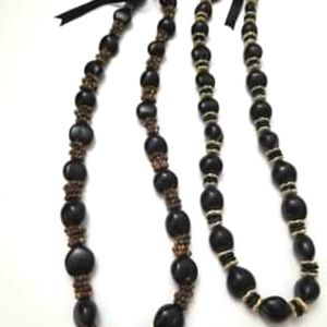 Dark Brown Kukui Nut Lei